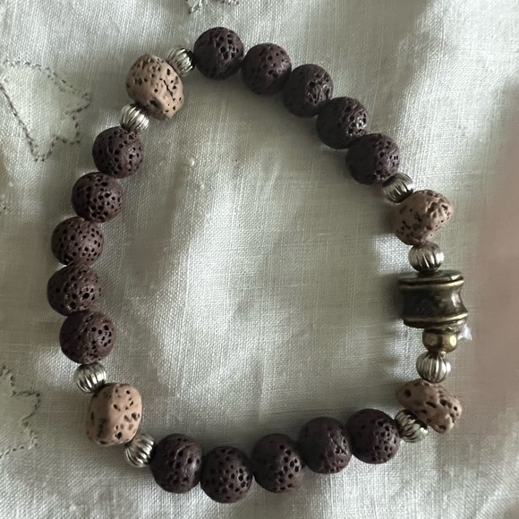 Brown Lava stone bracelets (set of 3) - Picture 12 of 14